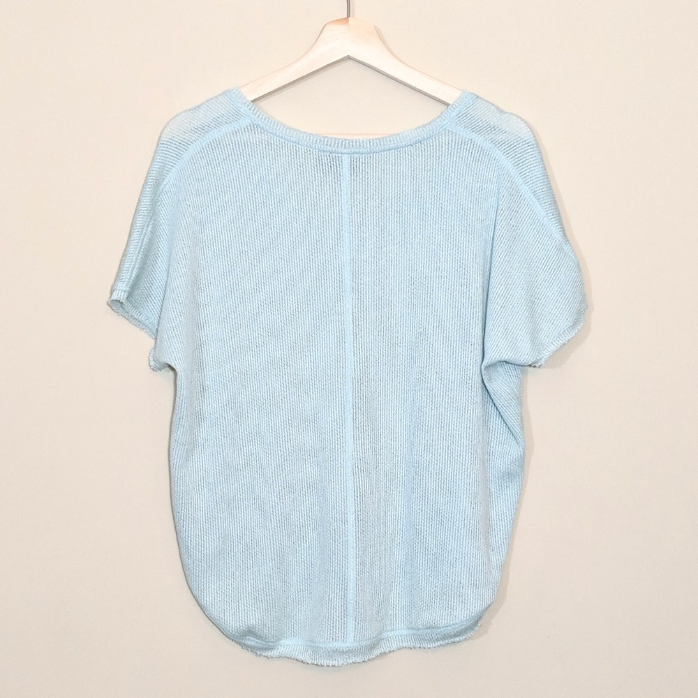 URBAN OUTFITTERS Knitted Draped Tee Mint Green XS_4